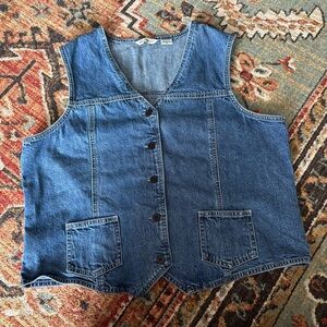 Eddie Bauer Blue Denim Vest